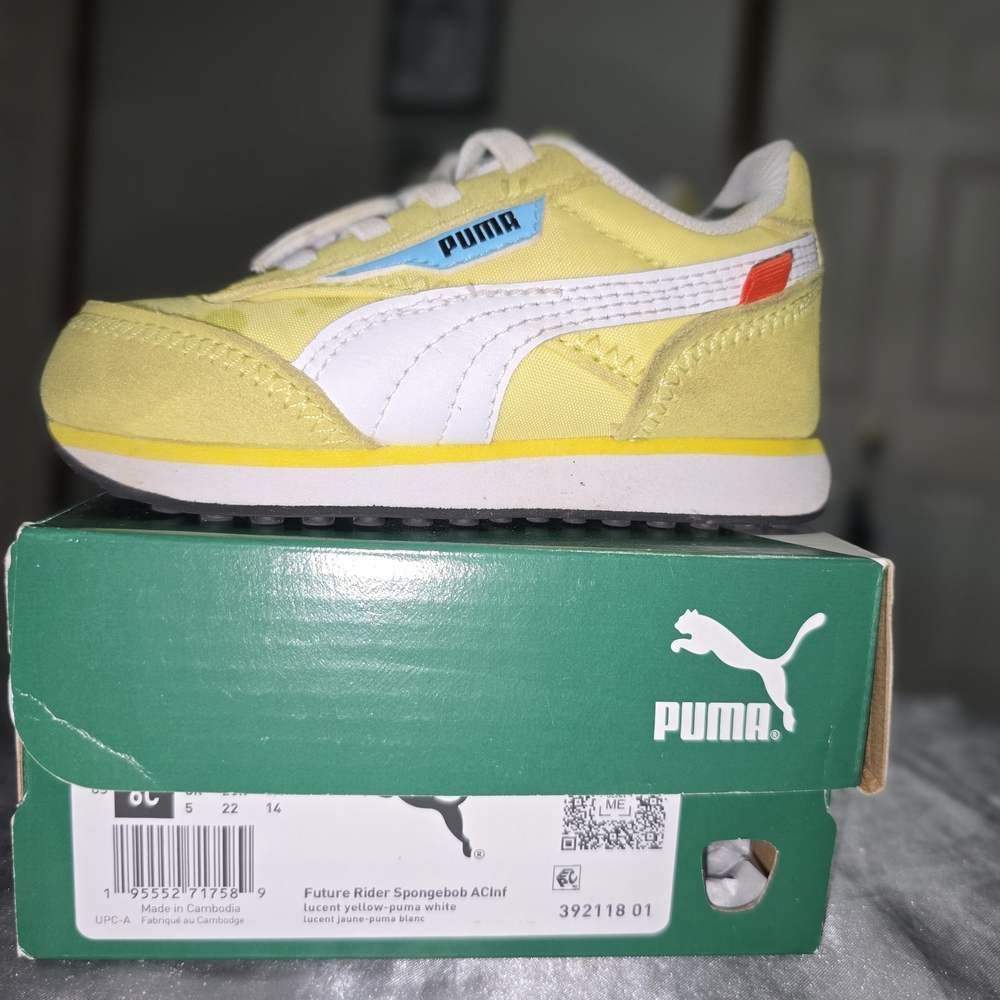 Puma Kids Future Rider Spongebob Squarepants Size 6c